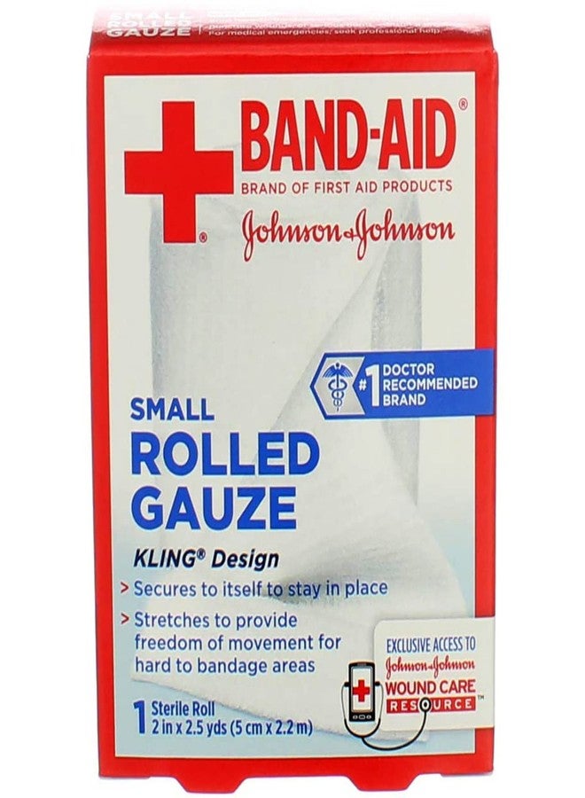 Johnson & Johnson (2 Pack) Johnson & Johnson Red Cross First Aid Rolled Gauze 2" - Each - Image 1